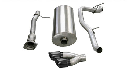 CORSA Performance Corsa 2007-2010 Cadillac Escalade 6.2L V8 3in Cat-Back Single Side w Twin 4in Black Pro-Series Tips