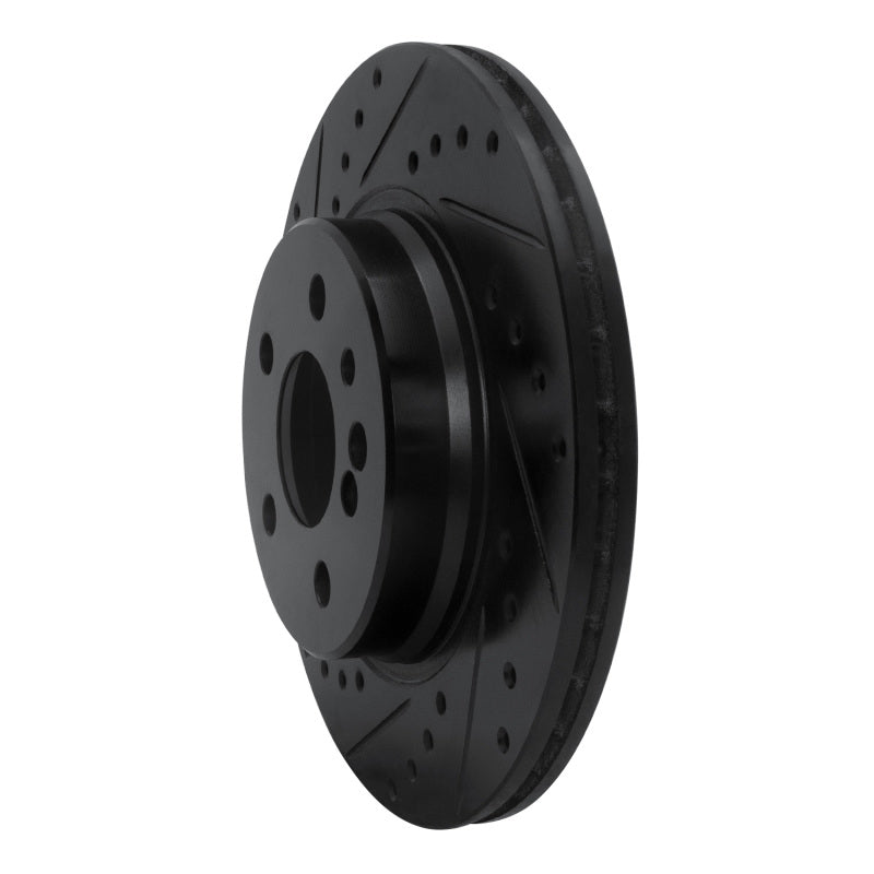 R1 Concepts R1 92-99 Mercedes-Benz S420 Rear Left Drilled & Slotted Black Brake Rotor