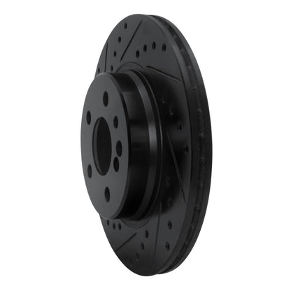 R1 Concepts R1 92-99 Mercedes-Benz S420 Rear Left Drilled & Slotted Black Brake Rotor