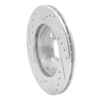 R1 Concepts R1 91-99 Toyota Paseo Front Right Drilled & Slotted Silver Brake Rotor