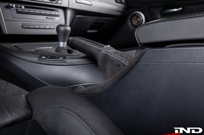 IND E9X M3 Tri-Color Stitched Alcantara E-Brake Boot