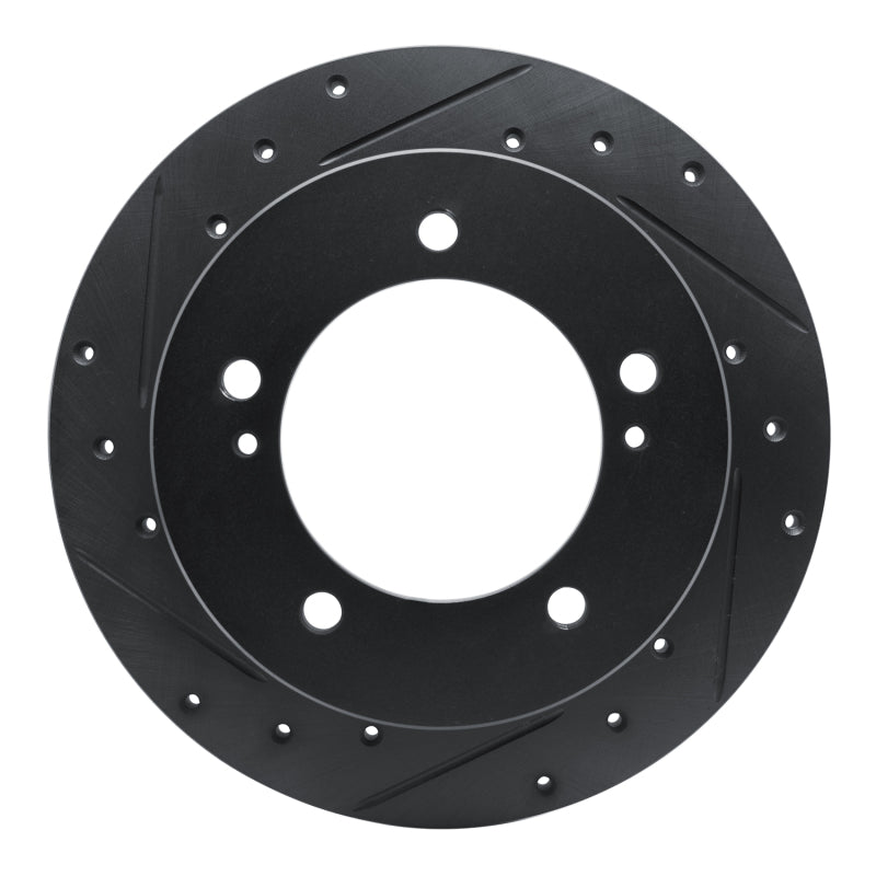 R1 Concepts R1 83-98 Chevrolet Tracker Front Left Drilled & Slotted Black Brake Rotor