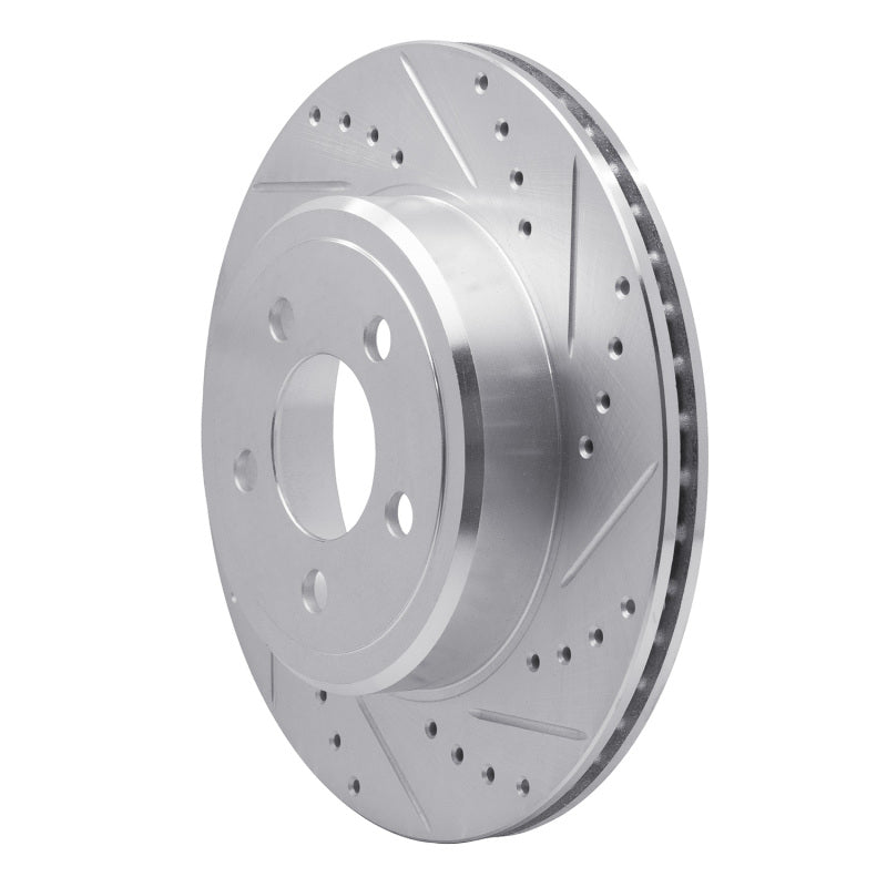 R1 Concepts R1 05-23 Chrysler 300 Rear Right Drilled & Slotted Silver Brake Rotor
