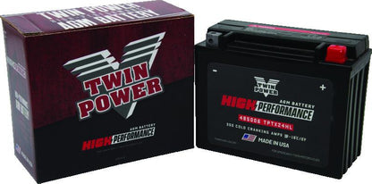 TwinPower Twin Power YTX-24HL High Performance Battery Replaces H-D 66010-82A Made in USA 350 CCA