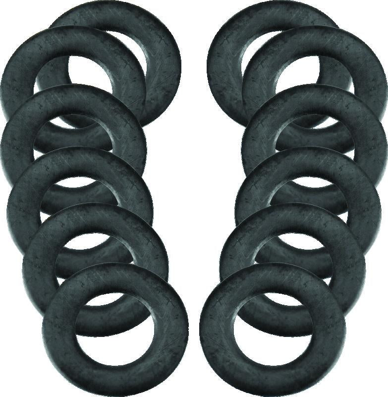 S&S Cycle .255in x .438in x .024in Rubber Coated Steel Flat Washer - 12 Pack