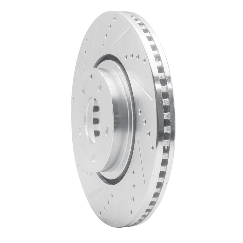 R1 Concepts R1 16-25 Mazda CX-5 Front Left Drilled & Slotted Silver Brake Rotor