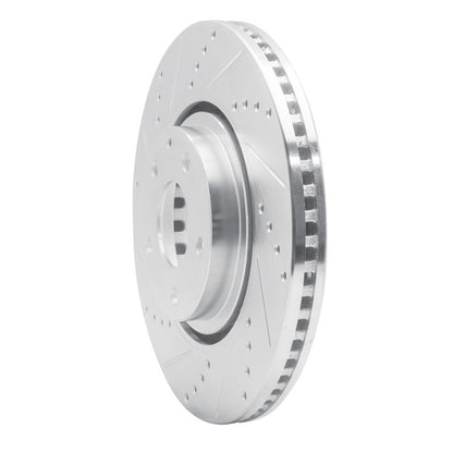 R1 Concepts R1 16-25 Mazda CX-5 Front Left Drilled & Slotted Silver Brake Rotor