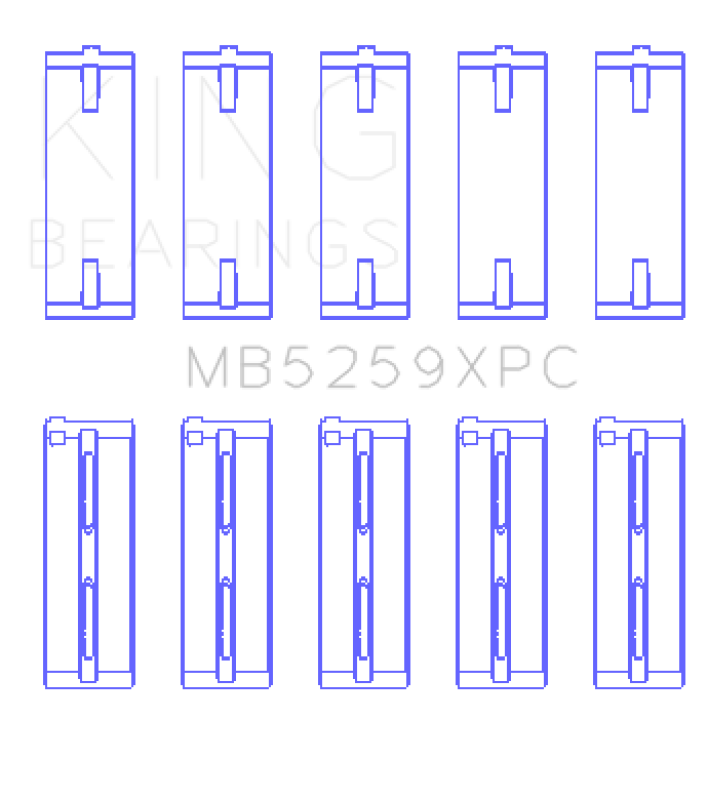 King Engine Bearings King Honda A-Series/B-Series/K-Series pMaxKote Performance Main Bearing Set - Size STD