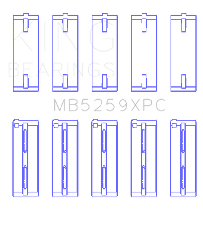 King Engine Bearings King Honda A-Series/B-Series/K-Series pMaxKote Performance Main Bearing Set - Size STDX