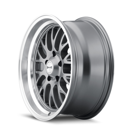 Ridler Wheels Ridler 607 18x8 / 5x120.65 BP / 0mm Offset / 83.82mm Hub Gloss Grey Machined Wheel