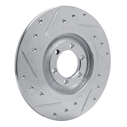 R1 Concepts R1 81-89 Alfa Romeo GTV-6 Rear Right Drilled & Slotted Silver Brake Rotor