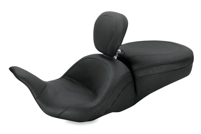 Mustang Motorcycle Mustang 08-21 Harley Electra Glide, Rd Glide, Rd King, Str Glide Lowdown 1PC Seat w/DBR - Black