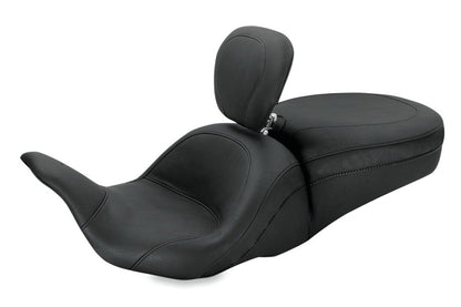 Mustang Motorcycle Mustang 08-21 Harley Electra Glide, Rd Glide, Rd King, Str Glide Lowdown 1PC Seat w/DBR - Black