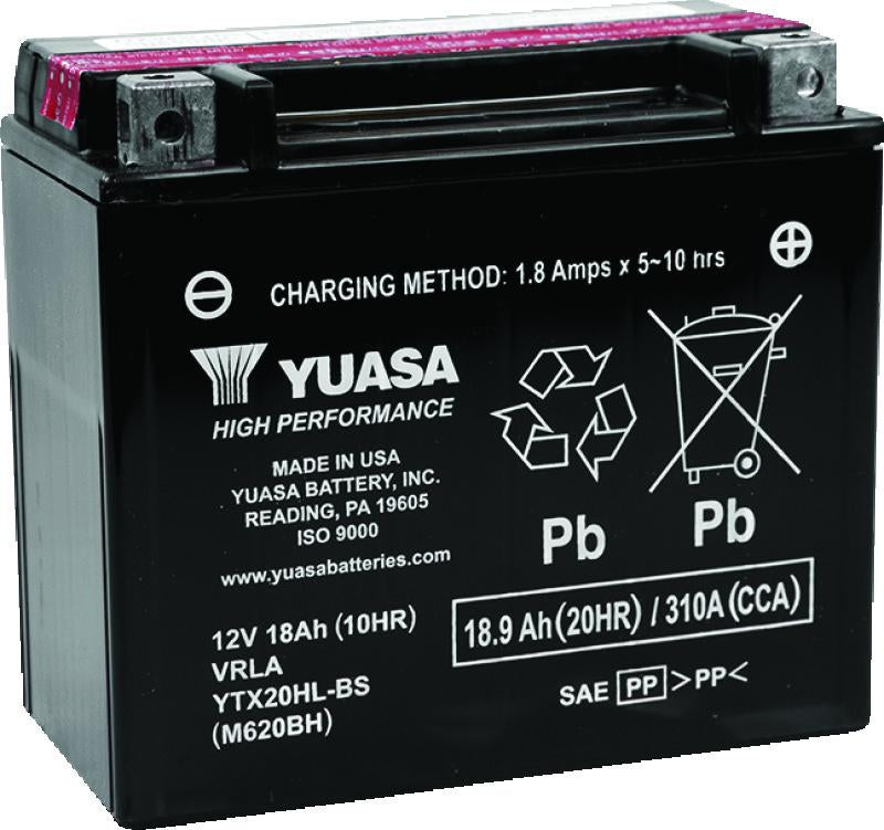 Yuasa Battery Yuasa YTX20HL-BS High Performance AGM Battery w/Bottle