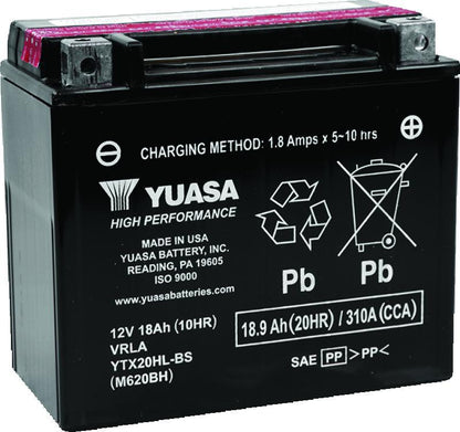 Yuasa Battery Yuasa YTX20HL-BS High Performance AGM Battery w/Bottle