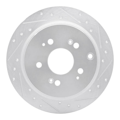 R1 Concepts R1 05-10 Honda Odyssey Rear Right Drilled & Slotted Silver Brake Rotor