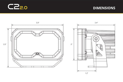 Diode Dynamics Stage Series 1 In Roll Bar Reverse Light Kit SSC2 Pro (Pair)