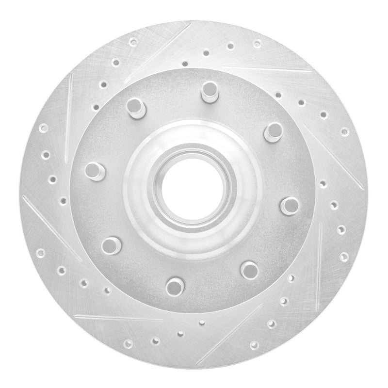 R1 Concepts R1 71-95 Chevrolet C20 Suburban Front Left Drilled & Slotted Silver Brake Rotor