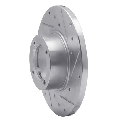 R1 Concepts R1 80-83 Subaru GL Front Right Drilled & Slotted Silver Brake Rotor