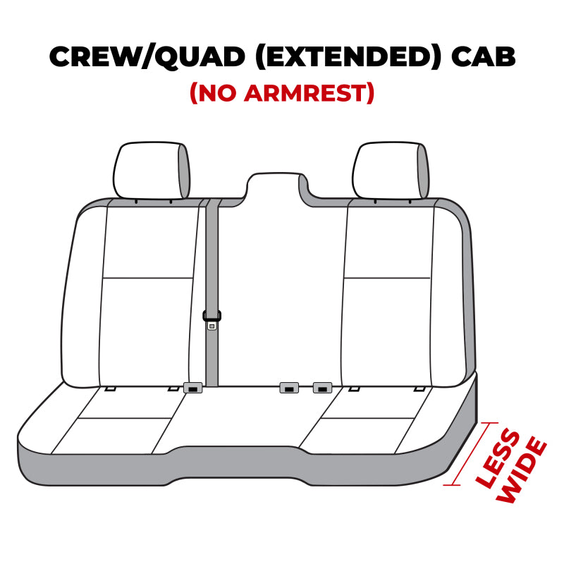 Covercraft 19-24 Dodge Ram 1500 Quad Ex Classic Rear w/o FDA Endura Logo SeatSaver 2nd Row Seat Cvr