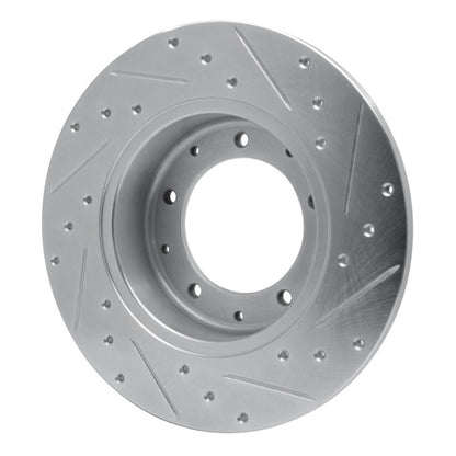 R1 Concepts R1 74-16 Land Rover Range Rover Rear Left Drilled & Slotted Silver Brake Rotor