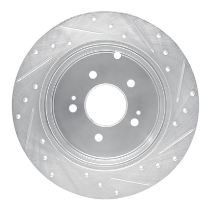 R1 Concepts R1 04-11 Mitsubishi Grandis (Mexico) Rear Left Drilled & Slotted Silver Brake Rotor