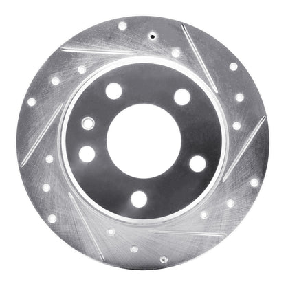 R1 Concepts R1 78-81 BMW 733I Rear Right Drilled & Slotted Silver Brake Rotor