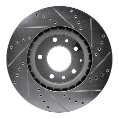 R1 Concepts R1 04-08 Mazda RX-8 Front Left Drilled & Slotted Silver Brake Rotor