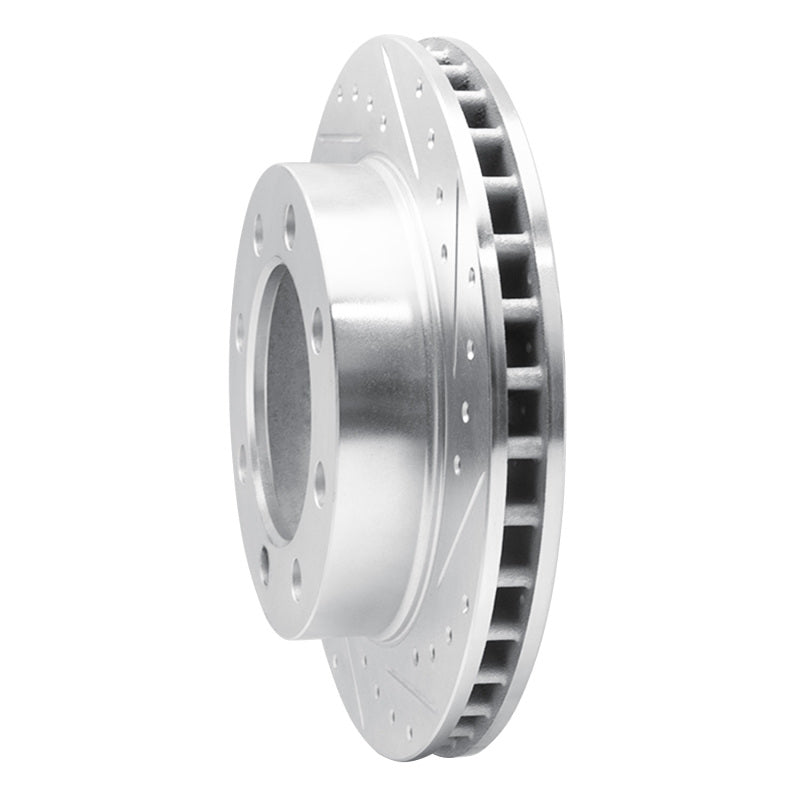R1 Concepts R1 89-93 Dodge W350 Front Right Drilled & Slotted Silver Brake Rotor