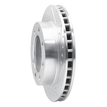 R1 Concepts R1 89-93 Dodge W350 Front Right Drilled & Slotted Silver Brake Rotor