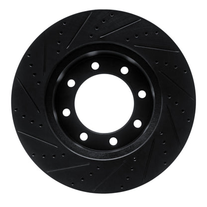 R1 Concepts R1 12-25 Ford F-250 4WD (Super Duty) Front Right Drilled & Slotted Black Brake Rotor