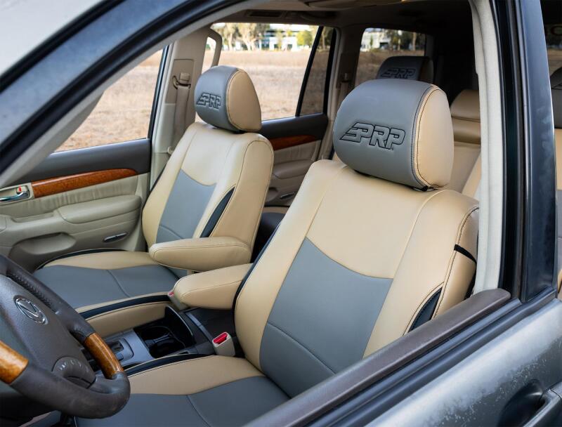 PRP Seats PRP 03-09 Lexus GX470 Front Seat Covers (Pair) - Black w/ Red Stitch