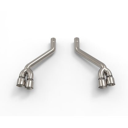 Kooks Headers Kooks 2016 + Chevrolet Camaro SS 3in Axle Back Muffler Delete Exhaust System w/ Polished Quad Tips