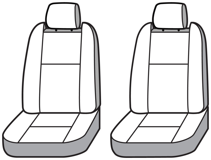 Covercraft 22-23 GMC Hummer Polycotton SeatSaver Custom Front Row Seat Covers - Misty Grey