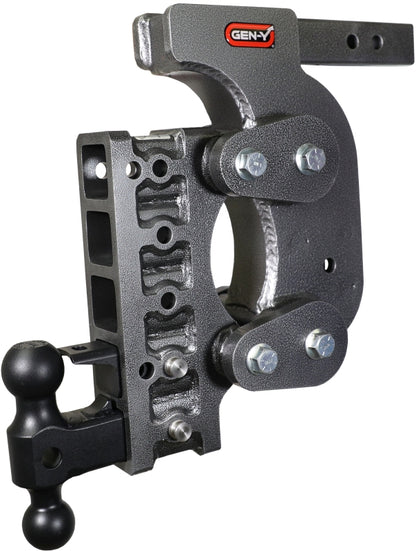 GEN-Y Hitch Gen-Y The Boss Torsion-Flex 2in Shank 15in Drop 16K Hitch w/GH-051 Dual-Ball/Pintle Lock/Stab Kit