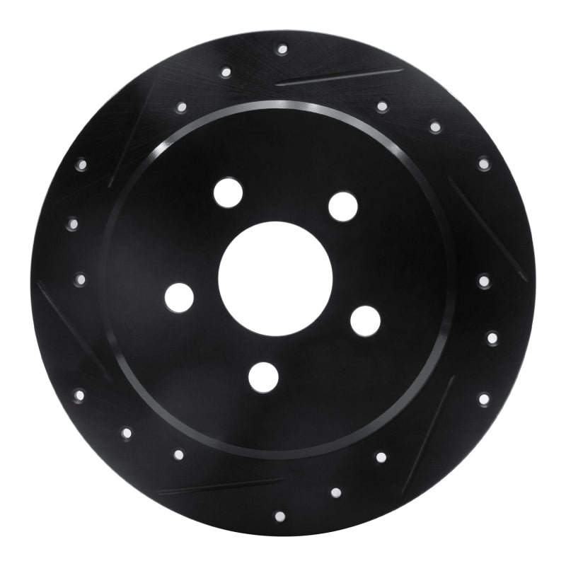 R1 Concepts R1 95-07 Chrysler Sebring Rear Left Drilled & Slotted Black Brake Rotor
