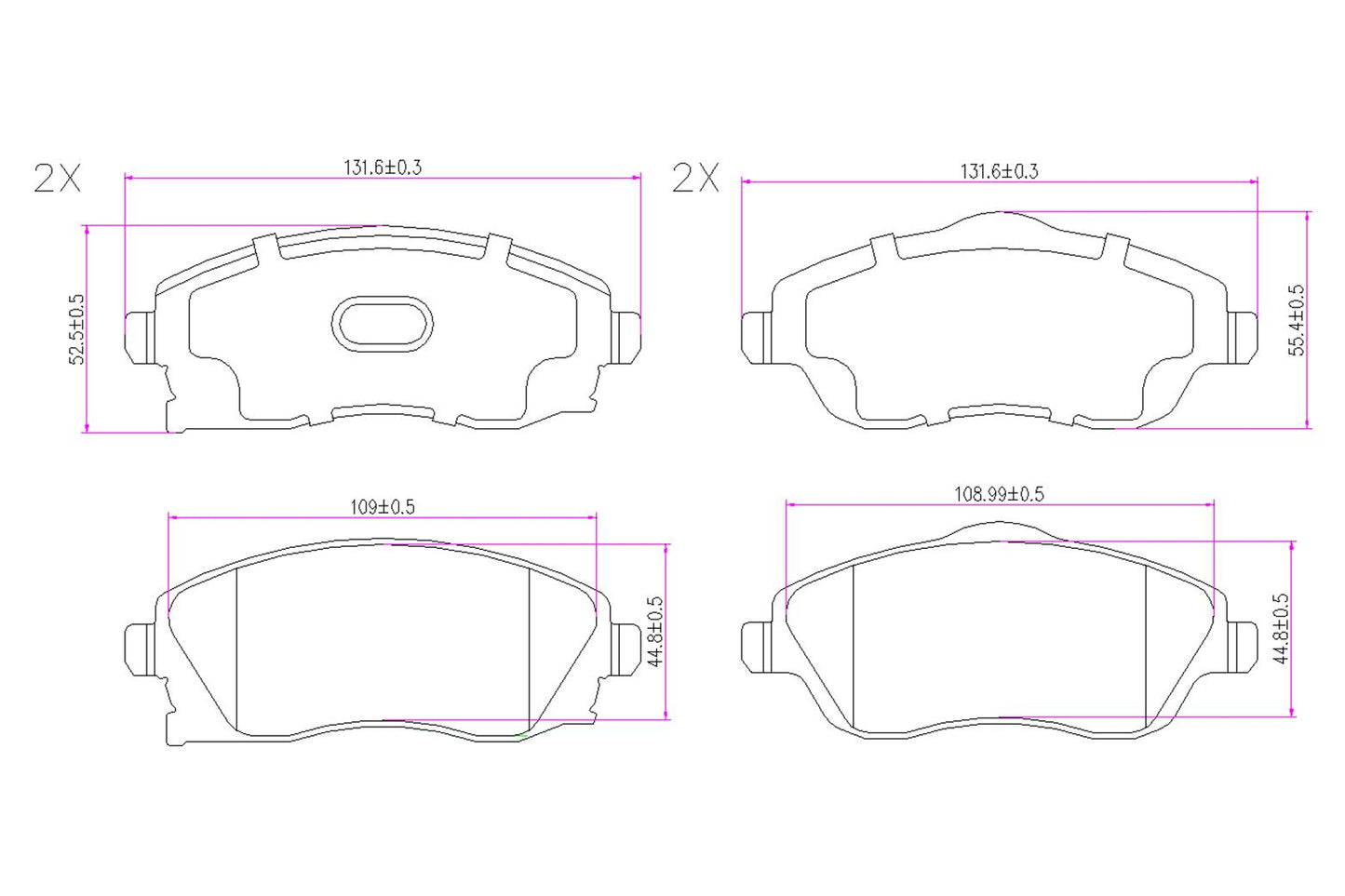 BOGAP L8210114 Brake Pad Set, Disc Brake