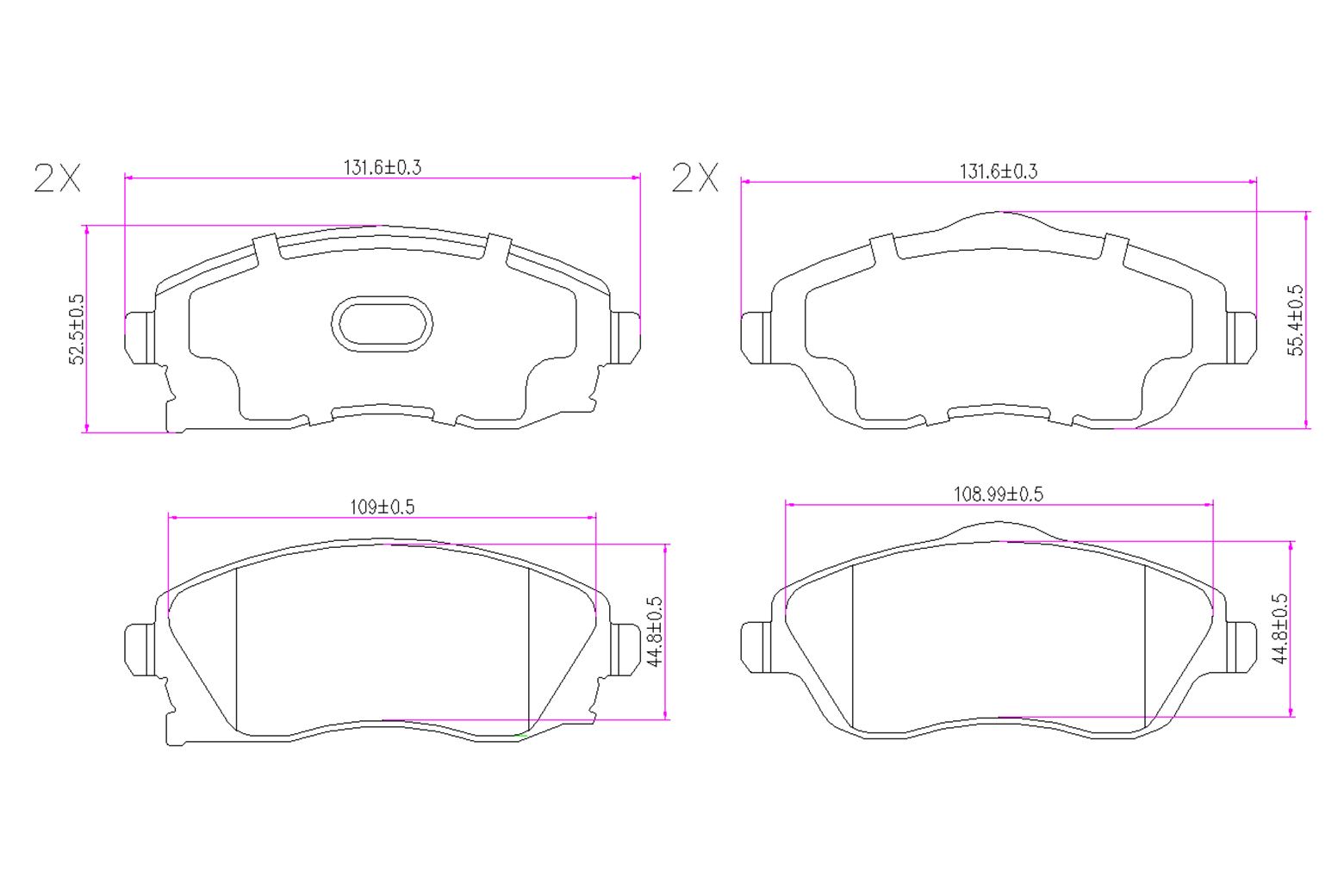 BOGAP L8210114 Brake Pad Set, Disc Brake