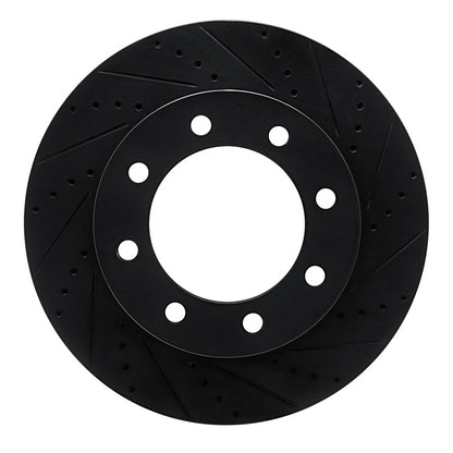 R1 Concepts R1 12-25 Ford F-250 4WD (Super Duty) Front Right Drilled & Slotted Black Brake Rotor