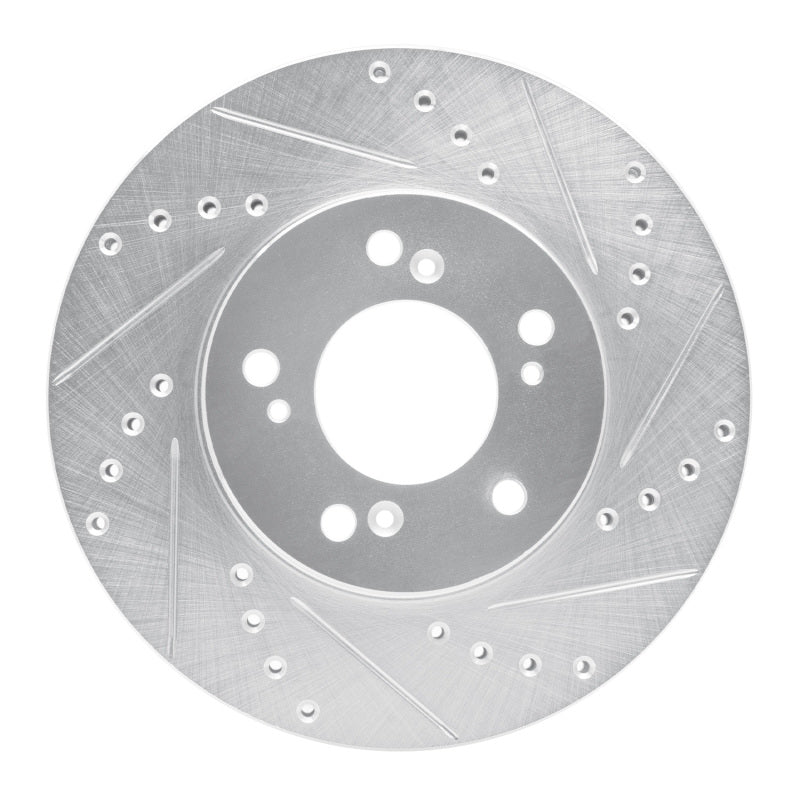 R1 Concepts R1 93-95 Acura Legend Front Right Drilled & Slotted Silver Brake Rotor
