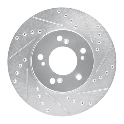 R1 Concepts R1 93-95 Acura Legend Front Right Drilled & Slotted Silver Brake Rotor