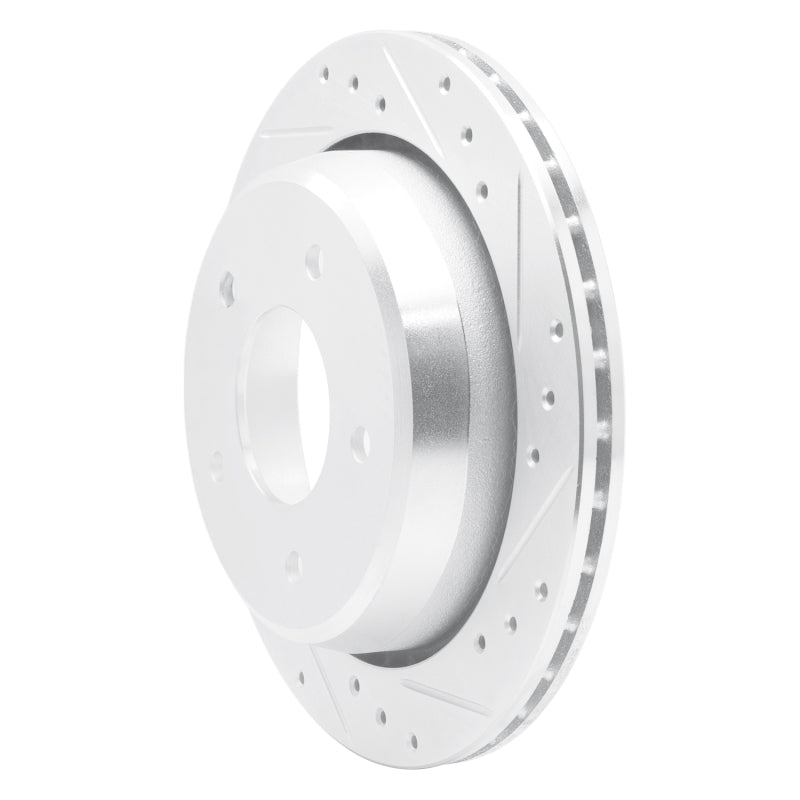 R1 Concepts R1 1994-1996 Chevrolet Commercial Chassis Rear Right Drilled & Slotted Silver Brake Rotor