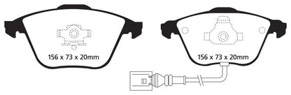 EBC 08-09 Volkswagen R32 3.2L Bluestuff Front Brake Pads