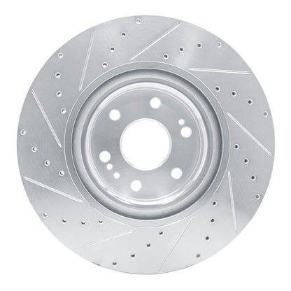 R1 Concepts R1 21-25 Cadillac Escalade Front Right Drilled & Slotted Silver Brake Rotor
