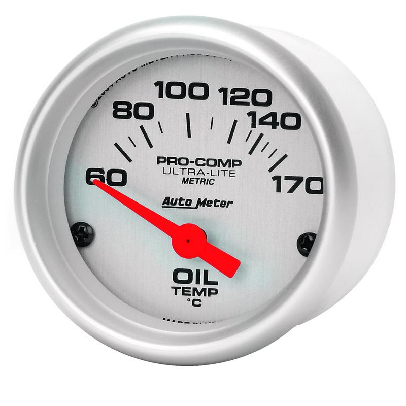 Autometer Ultra-Lite 52mm 60-170 Deg C Electronic Oil Temperature Gauge