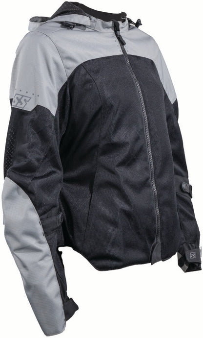 Speed and Strength Starstruck Mesh Jacket Grey/Black Womens - XL