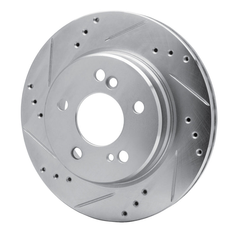 R1 Concepts R1 92-94 Mercedes-Benz 500E Rear Left Drilled & Slotted Silver Brake Rotor