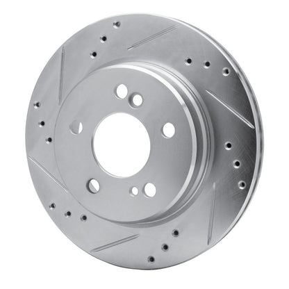 R1 Concepts R1 92-94 Mercedes-Benz 500E Rear Left Drilled & Slotted Silver Brake Rotor