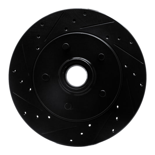 R1 Concepts R1 88-94 Chevrolet C1500 Front Left Drilled & Slotted Black Brake Rotor