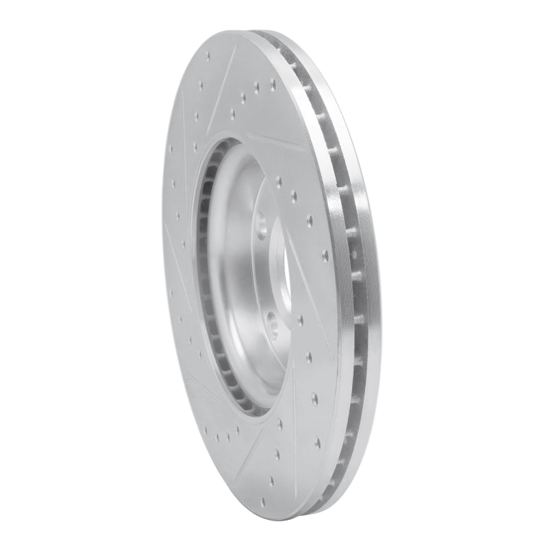R1 Concepts R1 04-15 Mazda 3 Front Right Drilled & Slotted Silver Brake Rotor